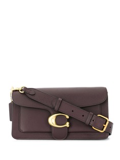 Coach logo plaque shoulder bag