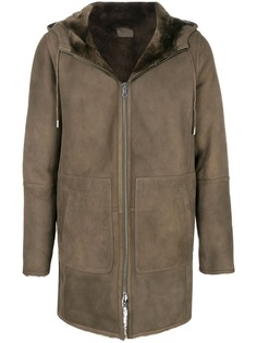 Desa Collection zipped shearling-lined coat