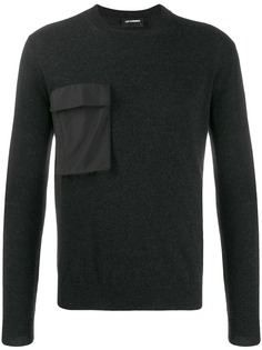 Les Hommes chest pocket fine knit jumper