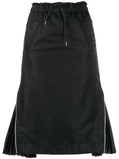 Sacai elasticated waist skirt