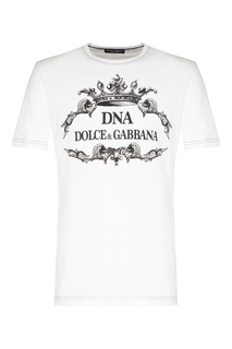 Белая футболка с рисунком Dolce & Gabbana