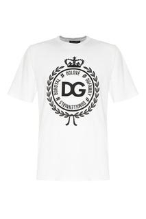 Белая футболка с логотипом Dolce & Gabbana