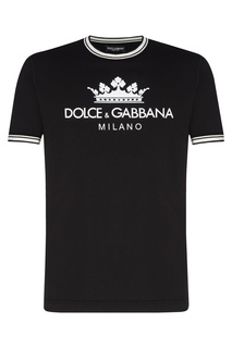 Черная футболка с логотипом Dolce & Gabbana