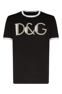Черная футболка с логотипом Dolce & Gabbana