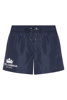 Темно-синие спортивные шорты Dolce & Gabbana