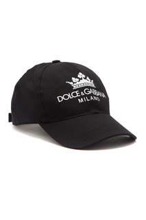 Черная бейсболка с логотипом Dolce & Gabbana