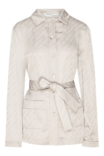 Серая рубашка в пижамном стиле Off White
