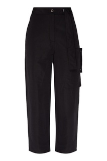 Черные брюки из хлопка и льна Acne Studios