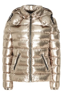 Золотистая куртка на молнии Moncler