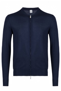 Темно-синий кардиган на молнии Eleventy
