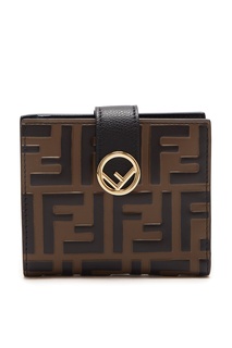 Коричневый кошелек с монограммами Fendi