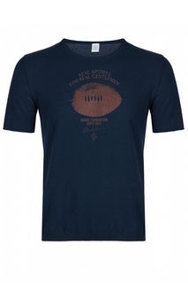 Темно-синяя футболка с рисунком Eleventy