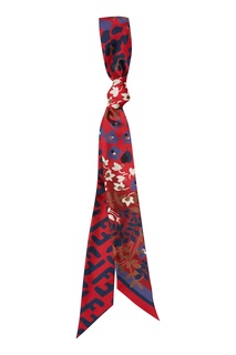 Красный шарф-бандо с принтом Fendi