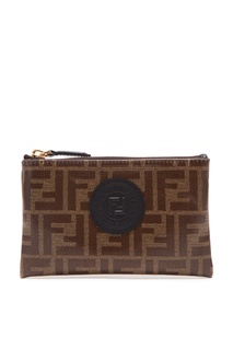 Коричневый кошелек с монограммами Fendi