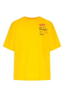 Желтая футболка с логотипом Off White