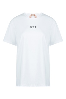 Белая футболка с мини-логотипом No.21