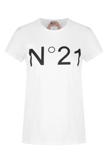 Белая футболка с логотипом No.21