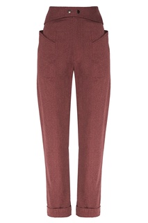 Широкие бордовые брюки Lixy Isabel Marant