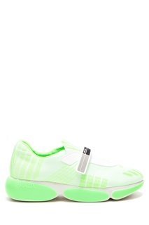 Бело-зеленые кроссовки Cloudbust Prada