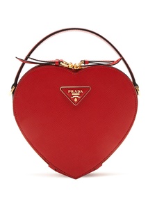 Красная сумка Odetta в форме сердца Prada