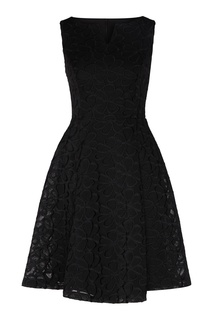 Черное платье с кружевной отделкой Dkny