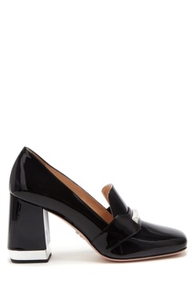 Черные лакированные туфли Prada