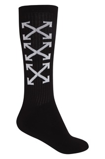 Черные носки с логотипами Off White