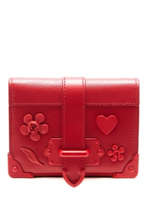 Красный кошелек Cahier с отделкой Prada