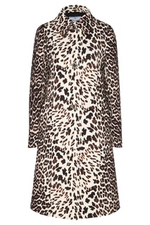 Пальто с леопардовым узором Prada