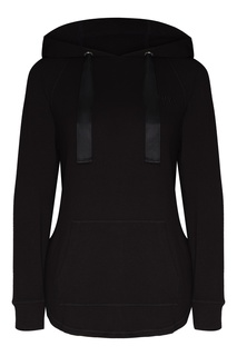 Черное худи с лентой Dkny