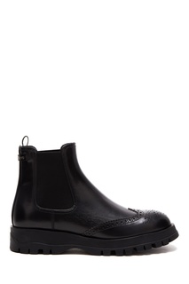 Полированные ботинки из телячьей кожи Prada