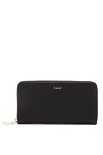Черный кожаный кошелек Dkny