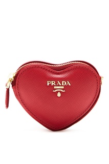 Красный кошелек в форме сердца Prada