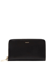 Черный кошелек с ремешком Dkny