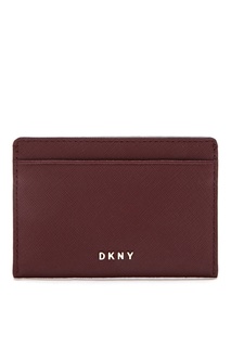 Бордовая визитница Dkny