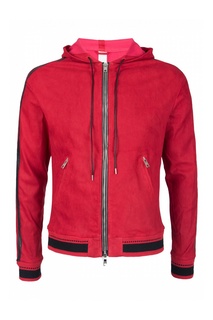 Красная кожаная куртка с декором Giorgio Brato