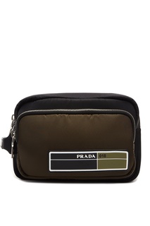 Зеленая сумка на руку Prada