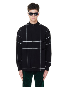 Черная рубашка из хлопка в клетку Haider Ackermann