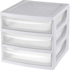Органайзер Бытпласт комод настольный , формат А6, 3 ящика, 175х186х214 мм, серый