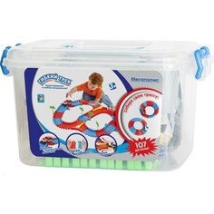 Гибкий трек 1Toy Мегаполис 107 дет, 2 стрелки, машинка (Т10553)