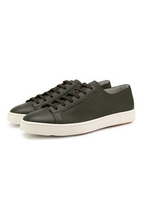 Кожаные кеды Santoni