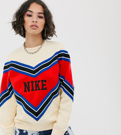 Свитшот с шевронными вставками и логотипом Nike - Красный