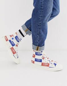 Кеды с принтом логотипа в винтажном стиле Converse Chuck All Star - Бежевый