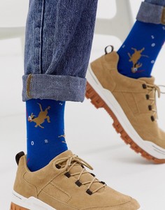 Короткие носки с принтом собаки ASOS DESIGN - Синий