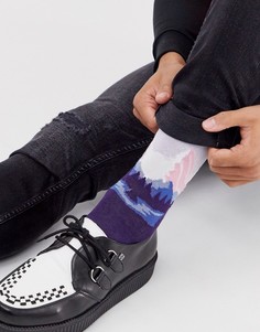 Короткие носки с изображением гор ASOS DESIGN - Мульти