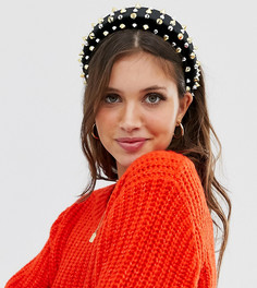 Повязка на голову с заклепками My Accessories London - Черный