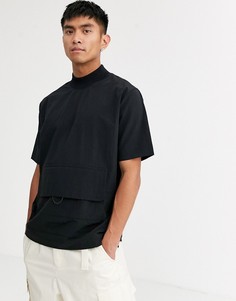 Oversize-футболка с карманом ASOS WHITE - Черный