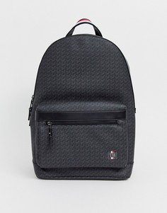 Рюкзак из искусственной кожи с монограммным принтом и логотипом Tommy Hilfiger - Черный