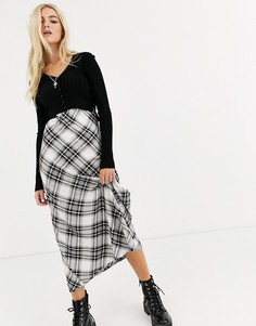 Платье миди в клетку со съемным кардиганом AllSaints nina - Черный