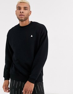 Черный oversize-свитшот с треугольником ASOS DESIGN - Черный